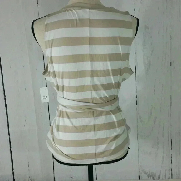 Gap NWT Stripe Wrap Waist Top - Picture 5 of 6